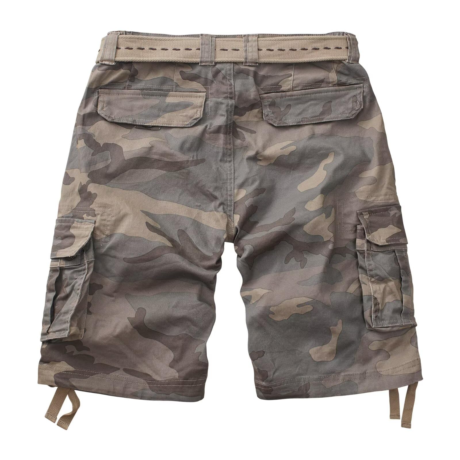Mens Cargo Shorts Relaxed Fit Camo Casual Shorts Multi-Pocket Work Shorts with Pockets 11" Inseam