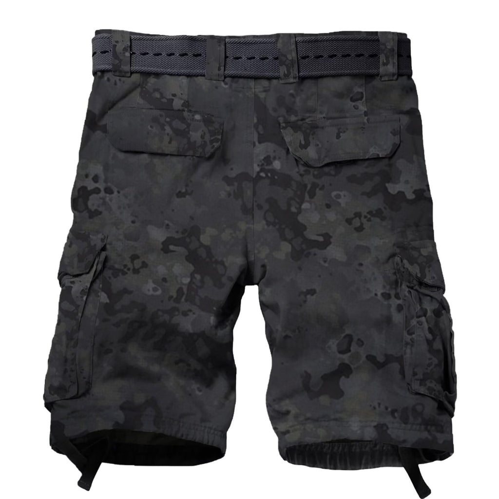 Mens Cargo Shorts Relaxed Fit Camo Casual Shorts Multi-Pocket Work Shorts with Pockets 11" Inseam