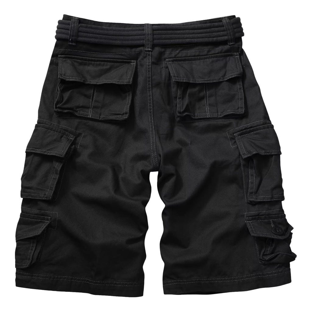 Cargo Short for Men Relaxed Fit Camo Outdoor Hiking Work Cotton Casual Shorts with 9 Pockets No Belt