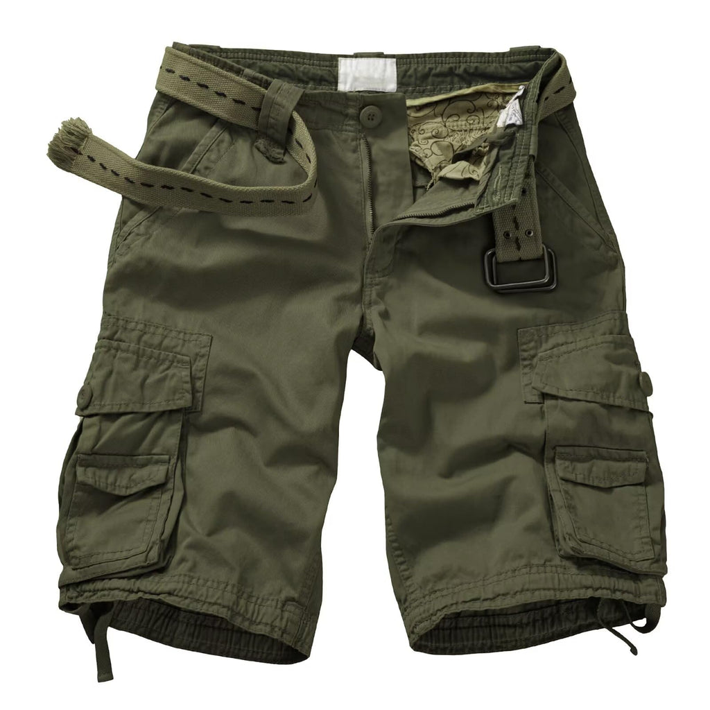 Cargo Short for Men, Relaxed Fit Camo Shorts, 11" Inseam Outdoor Hiking Casual Shorts with Multi Pocket