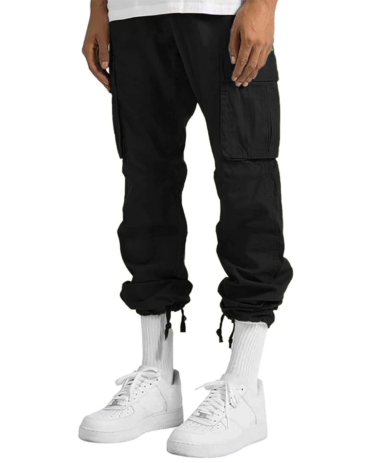 LYRXXX Men's Casual Cargo Pants Hiking Pants Workout Joggers Sweatpants for Men