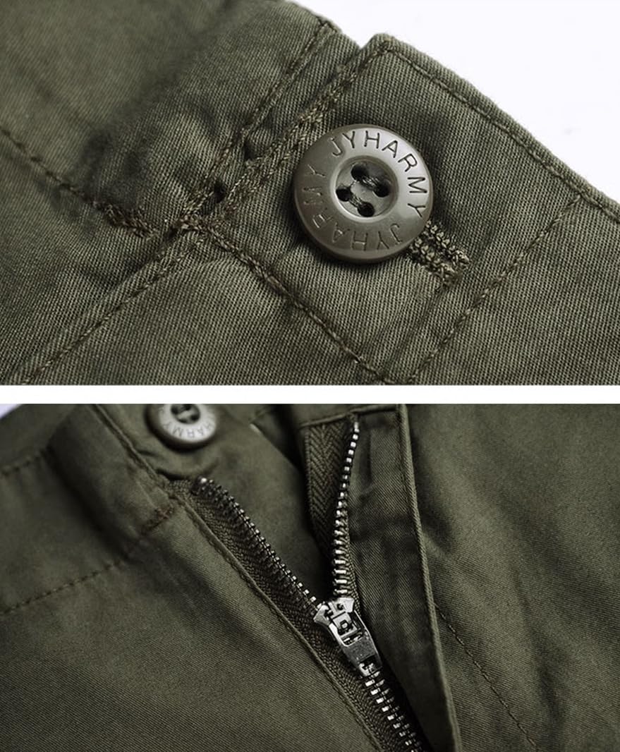 Cargo Pants for Men, Work Travel Casual Pants with Multi Zipper Pockets