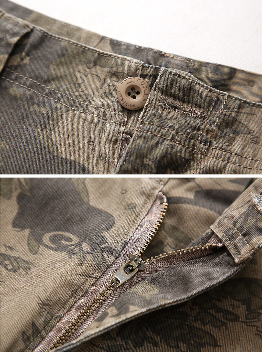 Cargo Short for Men Relaxed Fit Camo Outdoor Hiking Work Cotton Casual Shorts with 9 Pockets No Belt