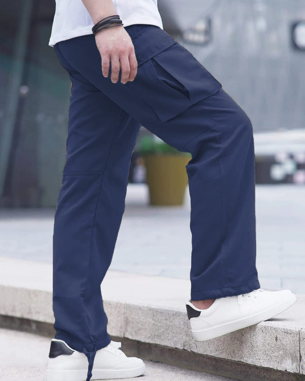 LYRXXX Men's Casual Cargo Pants Hiking Pants Workout Joggers Sweatpants for Men