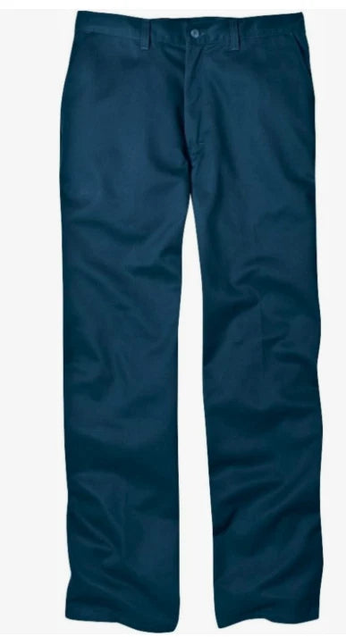 Relaxed Fit Straight Leg Men's Cotton Work Pants | Easy Care Navy Blue