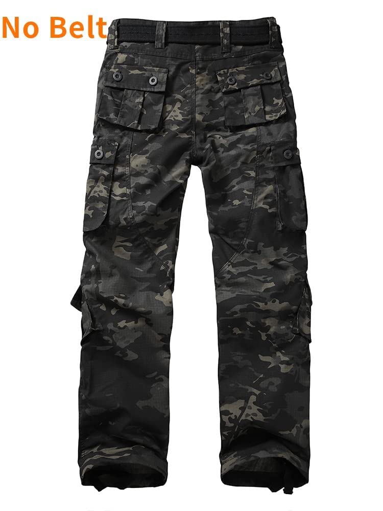 Men's Outdoor Hiking Pants, Tactical Pants Lightweight Casual Work Ripstop Cargo Pants for Men with Pockets
