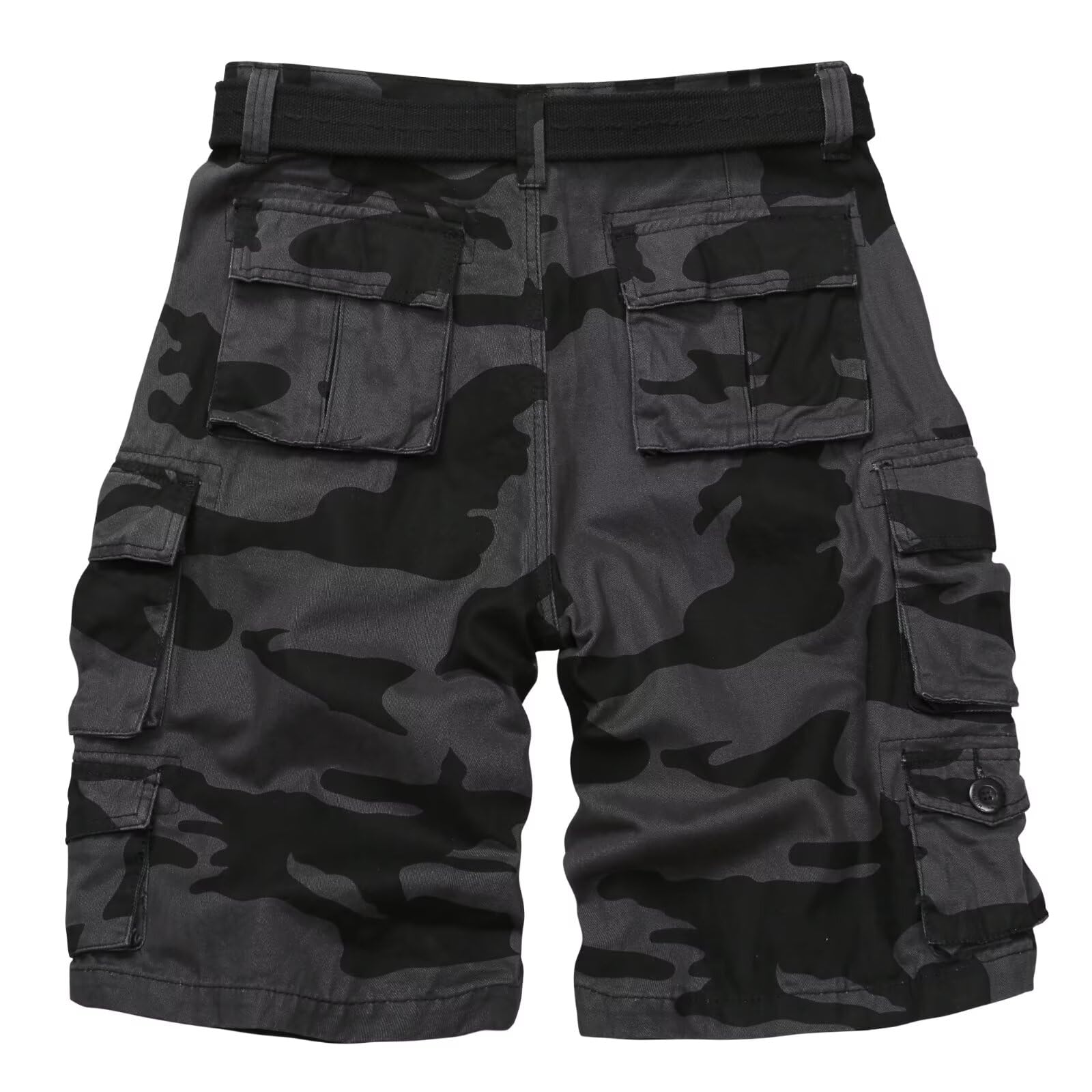 Cargo Short for Men Relaxed Fit Camo Outdoor Hiking Work Cotton Casual Shorts with 9 Pockets No Belt