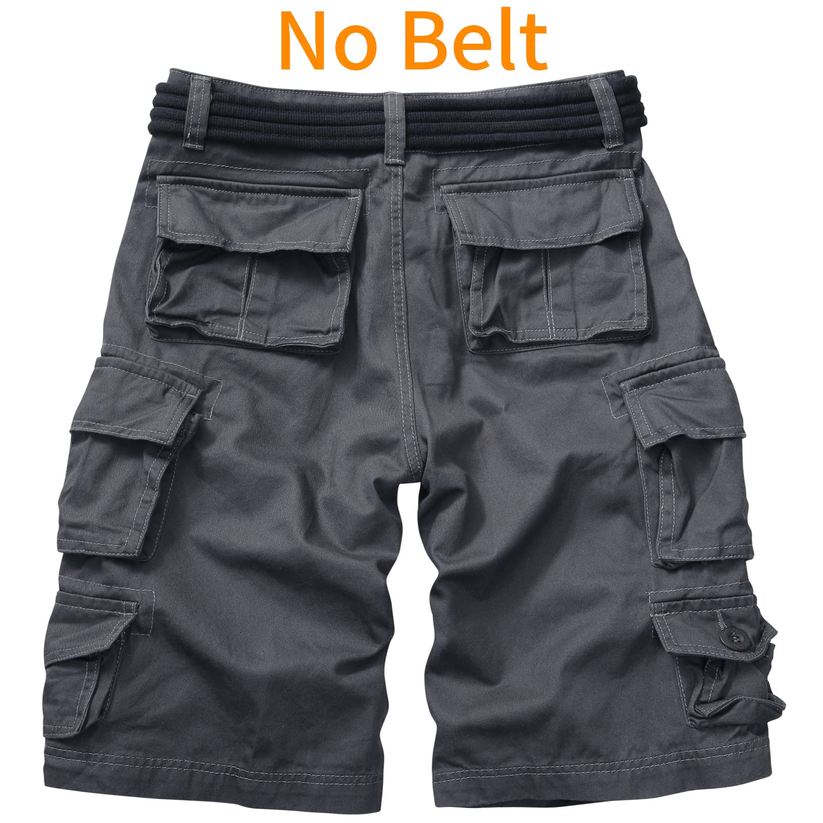Cargo Short for Men Relaxed Fit Camo Outdoor Hiking Work Cotton Casual Shorts with 9 Pockets No Belt