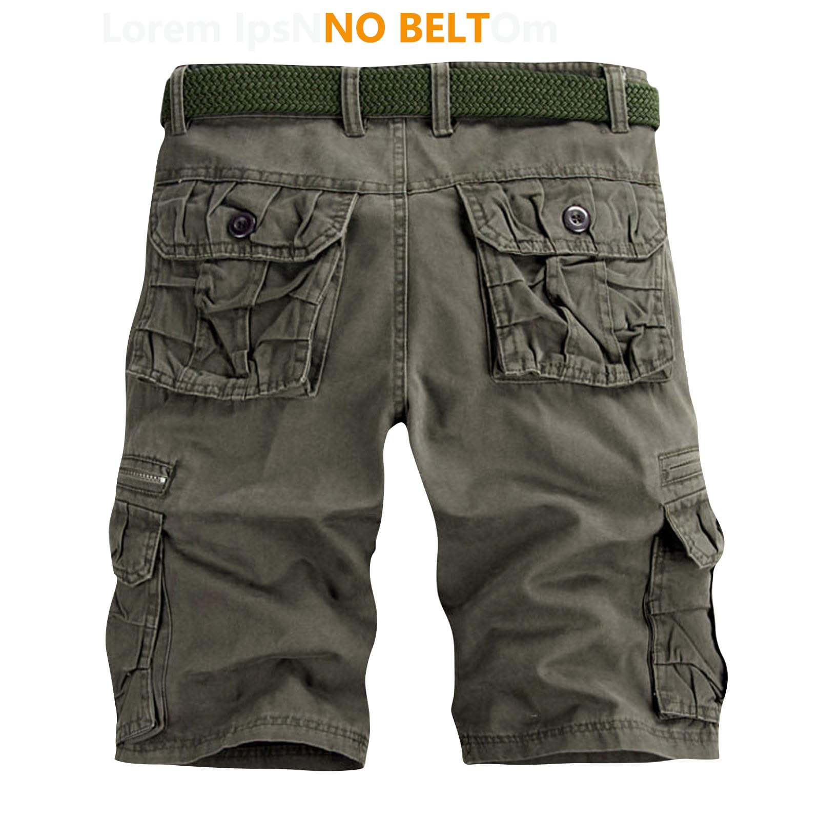 Men's Cargo Shorts Relaxed Fit, Cotton Twill Work Shorts, Outdoor Lightweight Casual Shorts for Men with Pockets
