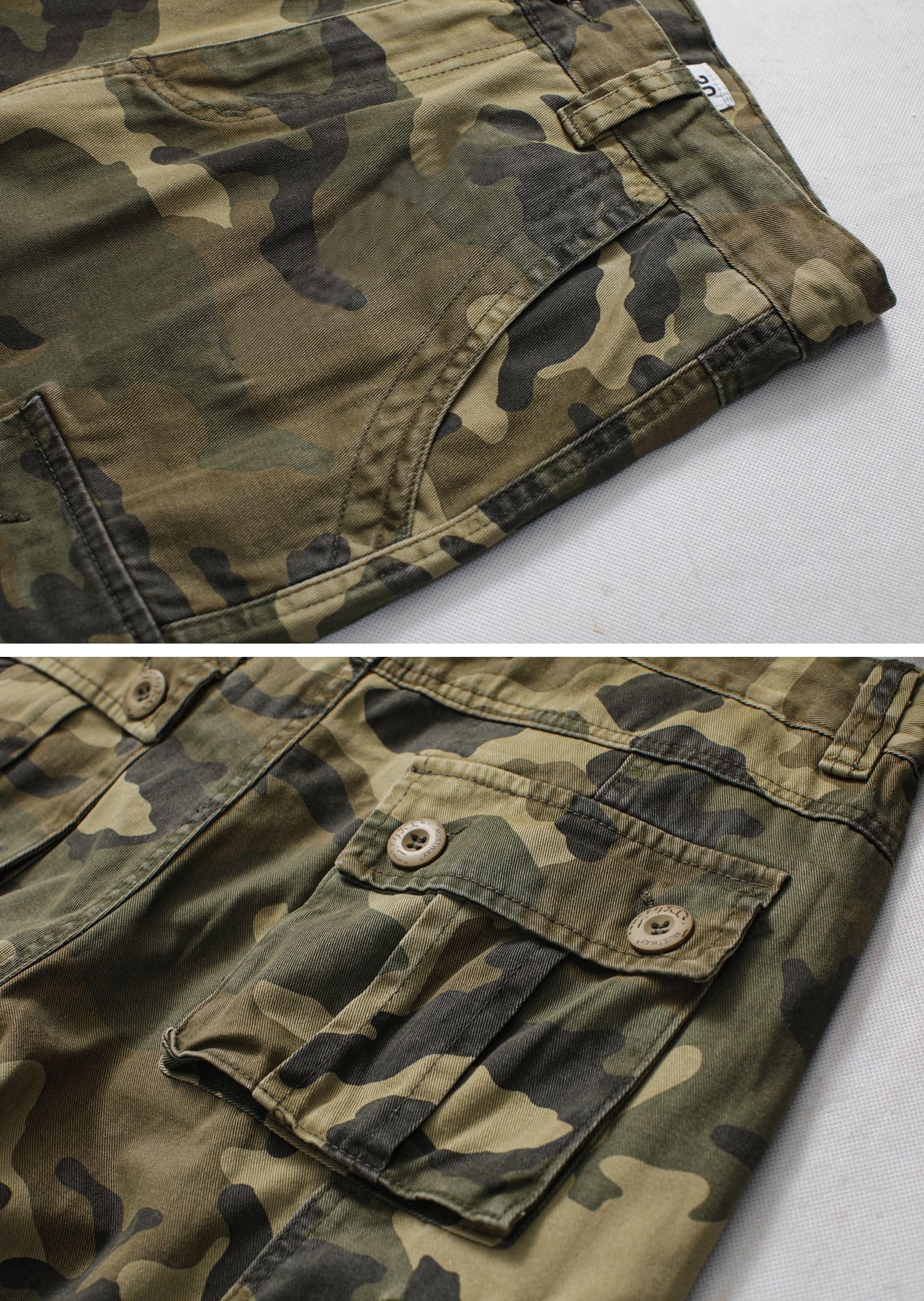 Men's Cargo Pants, Casual Outdoor Camo Pants, Relaxed Fit Work Pants with Multi Pockets