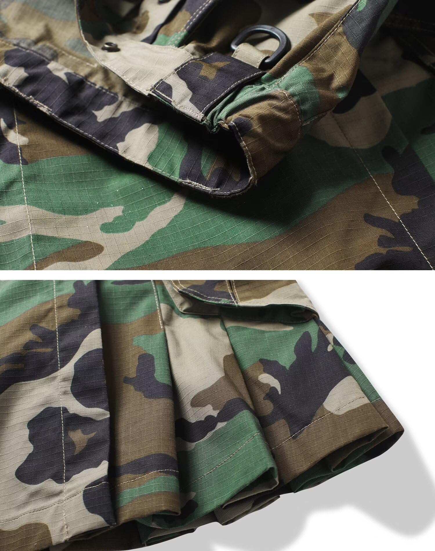 Men's Camo Scottish Outdoor Utility Kilt - 23" Length Pleated Tactical Irish Hybrid Kilt With Pockets