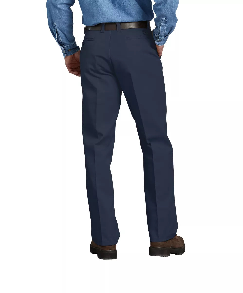 Relaxed Fit Straight Leg Men's Cotton Work Pants | Easy Care Navy Blue