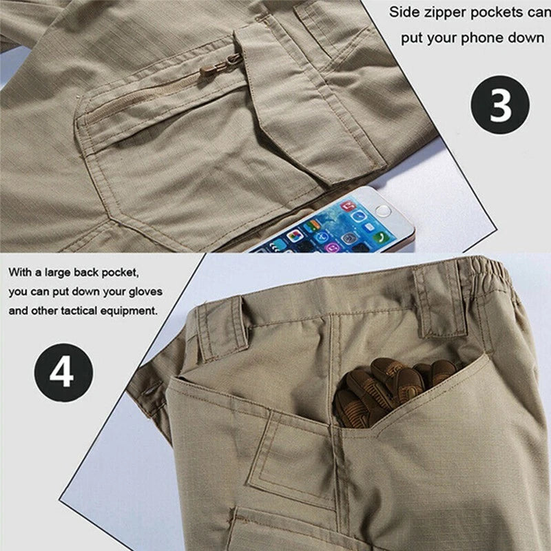 Tactical Mens Cargo Pants Waterproof Work Pants Outdoor Hiking Combat Trousers
