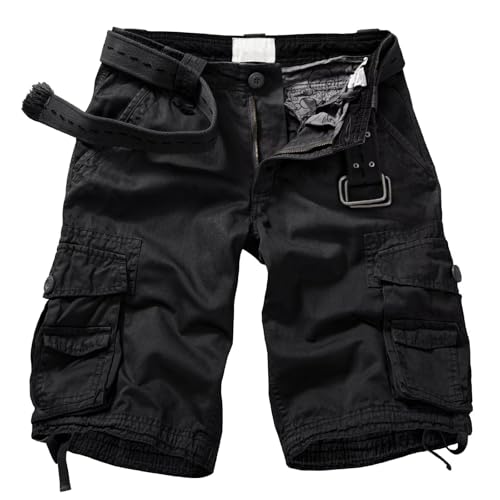 Cargo Short for Men, Relaxed Fit Camo Shorts, 11" Inseam Outdoor Hiking Casual Shorts with Multi Pocket
