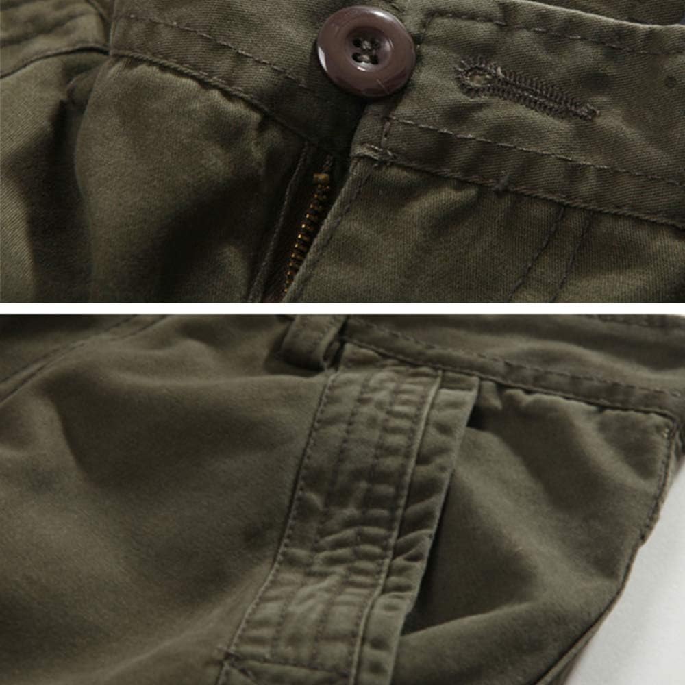 Men's Cargo Shorts Relaxed Fit, Cotton Twill Work Shorts, Outdoor Lightweight Casual Shorts for Men with Pockets
