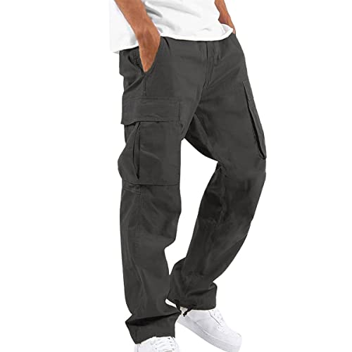 LYRXXX Men's Casual Cargo Pants Hiking Pants Workout Joggers Sweatpants for Men