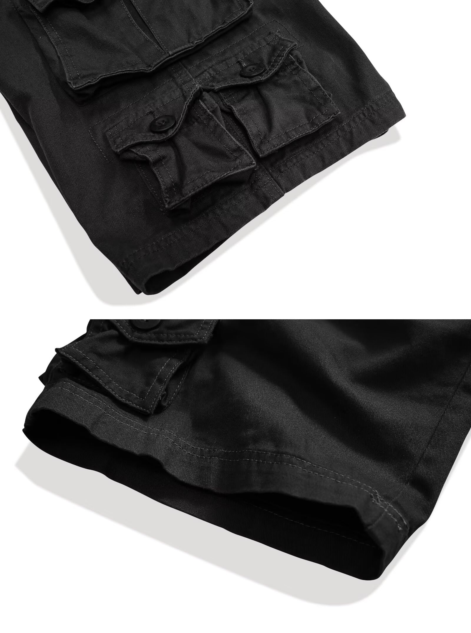 Cargo Short for Men Relaxed Fit Camo Outdoor Hiking Work Cotton Casual Shorts with 9 Pockets No Belt