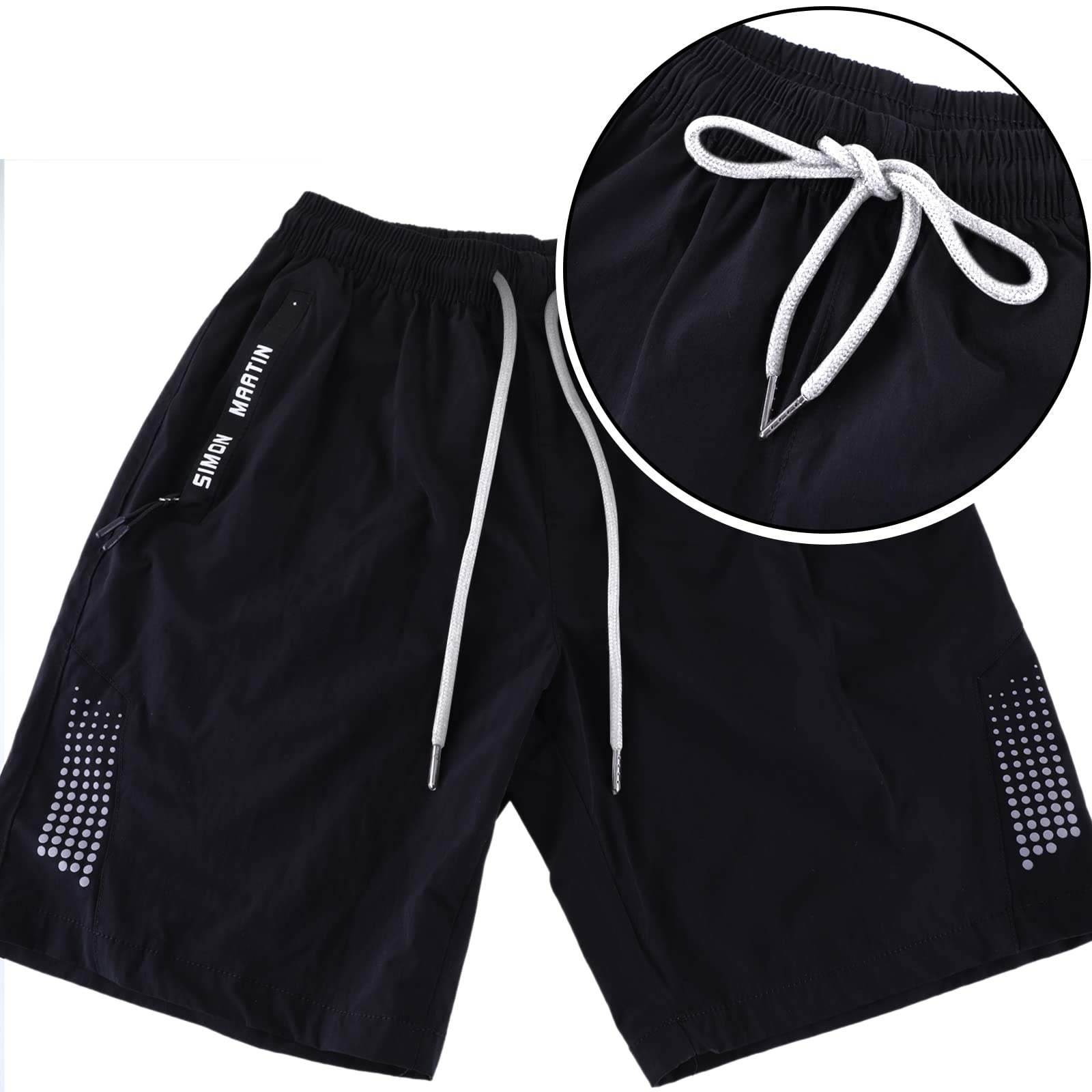 Drawstring Cords Replacement Drawstrings with Easy Threader for Sweatpants Shorts Pants Jackets Coats (Black, White)