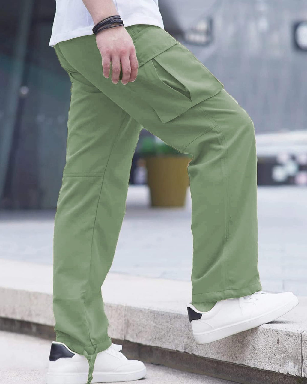 LYRXXX Men's Casual Cargo Pants Hiking Pants Workout Joggers Sweatpants for Men