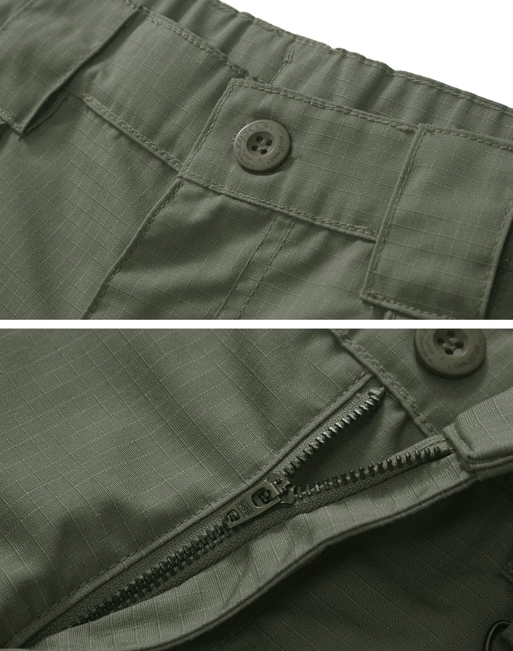 Men's Outdoor Hiking Pants, Elastic Waist Cargo Pants for Men Casual Work Ripstop Tactical Pants with 9 Pockets