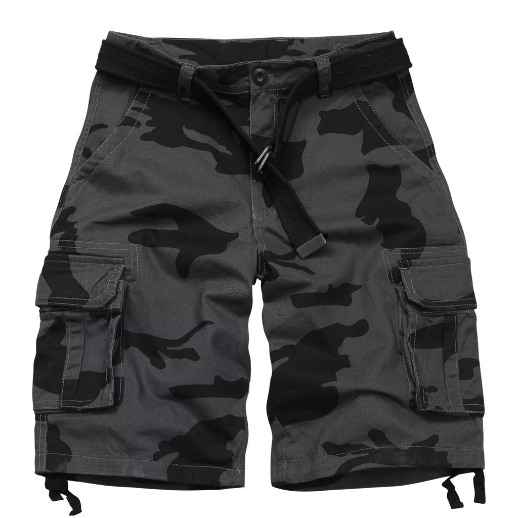 Mens Cargo Shorts Relaxed Fit Camo Casual Shorts Multi-Pocket Work Shorts with Pockets 11" Inseam