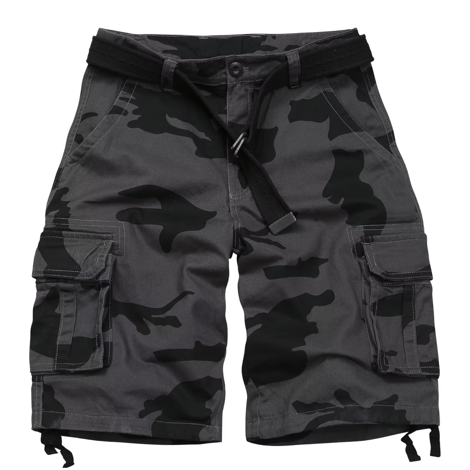 Mens Cargo Shorts Relaxed Fit Camo Casual Shorts Multi-Pocket Work Shorts with Pockets 11" Inseam
