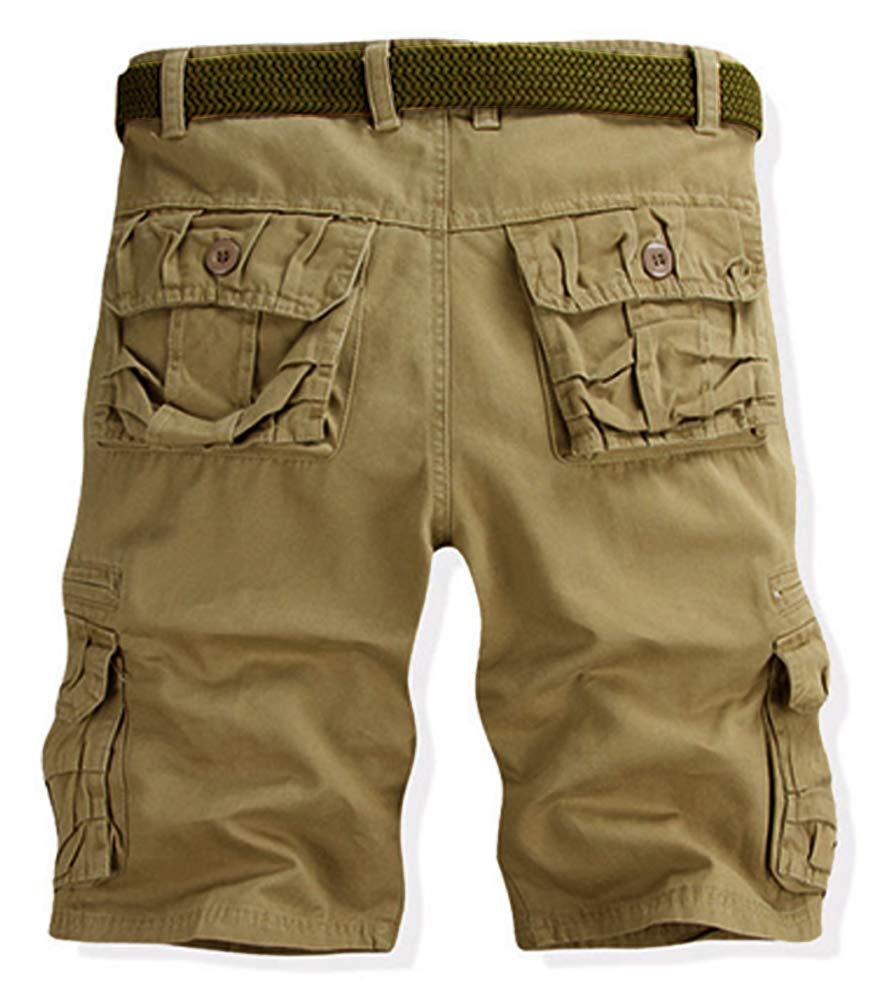 Men's Cargo Shorts Relaxed Fit, Cotton Twill Work Shorts, Outdoor Lightweight Casual Shorts for Men with Pockets