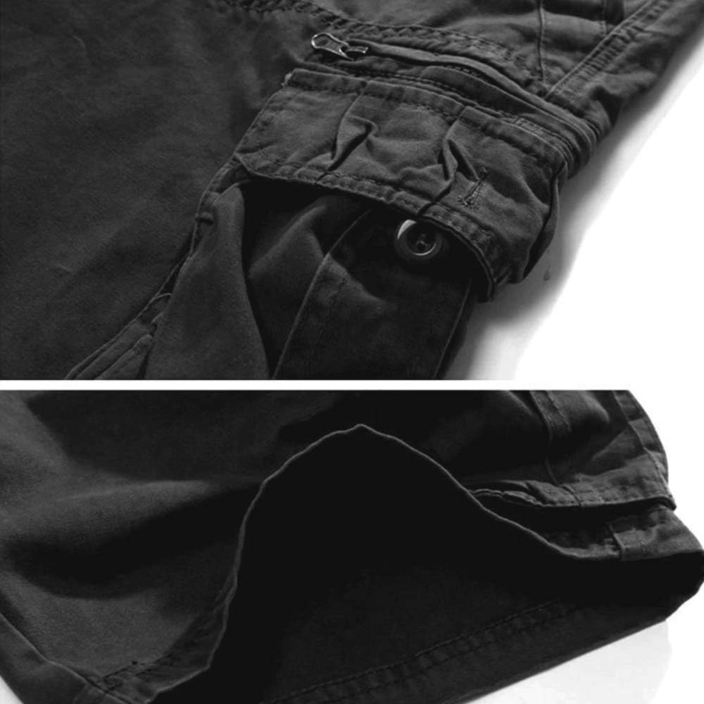 Men's Cargo Shorts Relaxed Fit, Cotton Twill Work Shorts, Outdoor Lightweight Casual Shorts for Men with Pockets