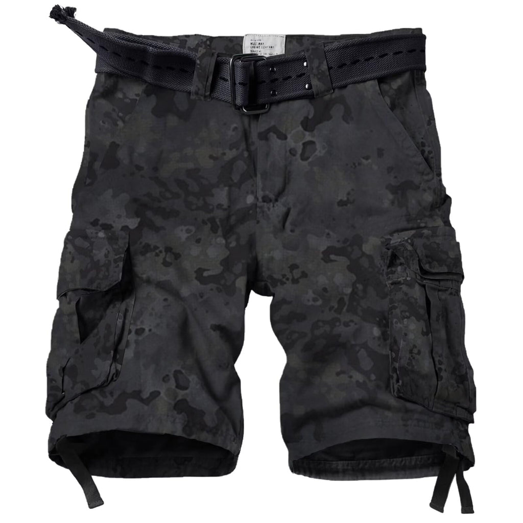 Mens Cargo Shorts Relaxed Fit Camo Casual Shorts Multi-Pocket Work Shorts with Pockets 11" Inseam