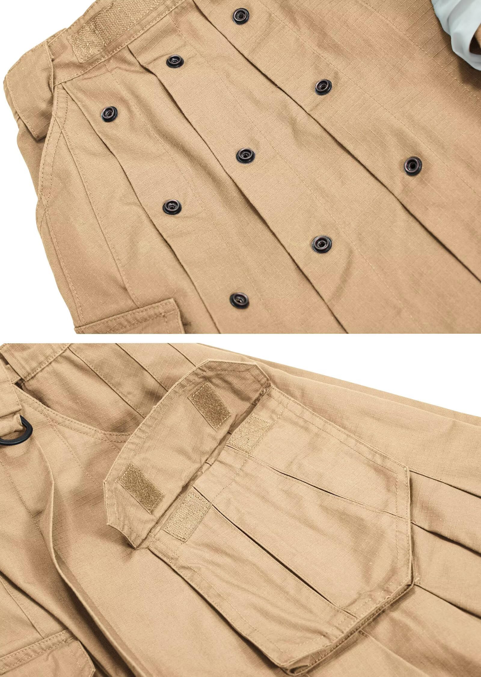 Men's Camo Scottish Outdoor Utility Kilt - 23" Length Pleated Tactical Irish Hybrid Kilt With Pockets