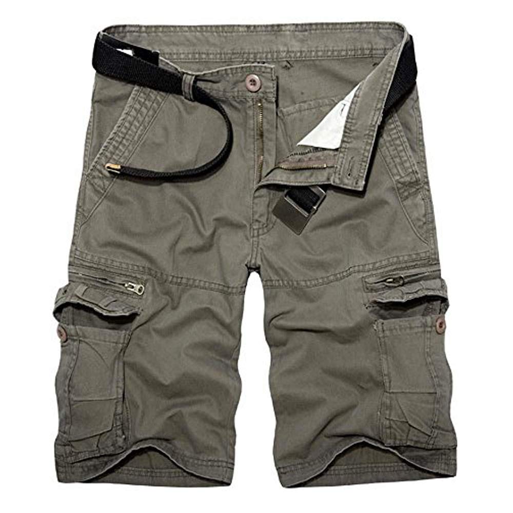 Men's Cargo Shorts Relaxed Fit, Cotton Twill Work Shorts, Outdoor Lightweight Casual Shorts for Men with Pockets