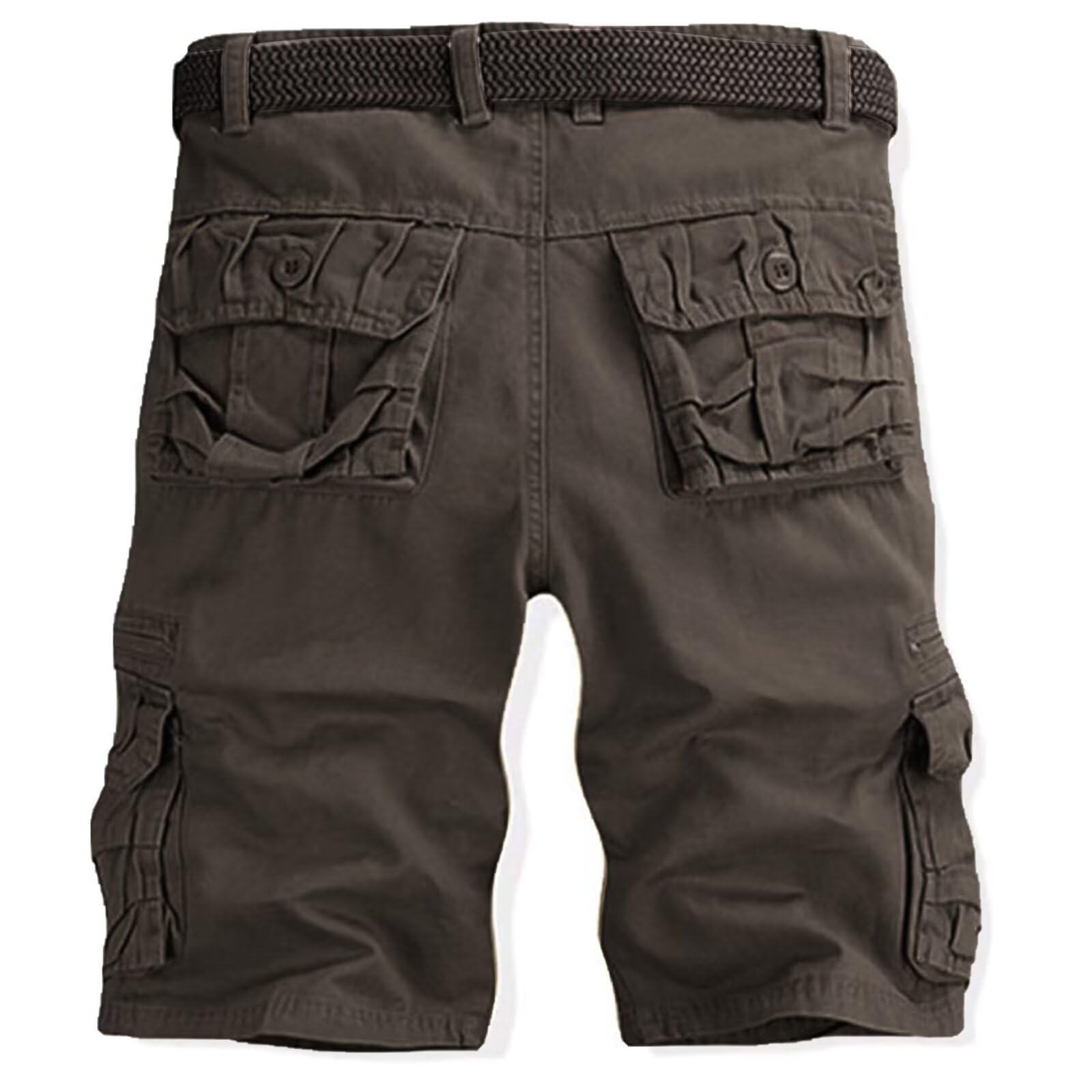 Men's Cargo Shorts Relaxed Fit, Cotton Twill Work Shorts, Outdoor Lightweight Casual Shorts for Men with Pockets