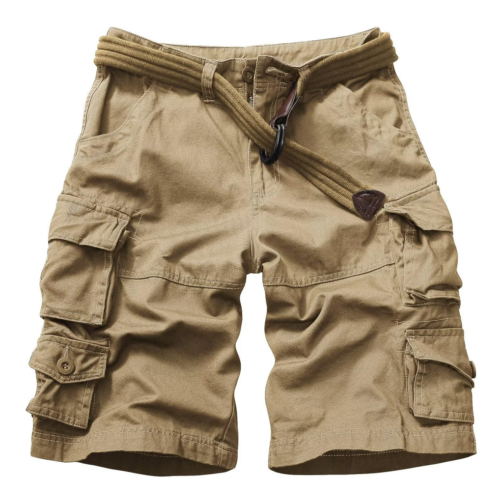 Cargo Short for Men Relaxed Fit Camo Outdoor Hiking Work Cotton Casual Shorts with 9 Pockets No Belt