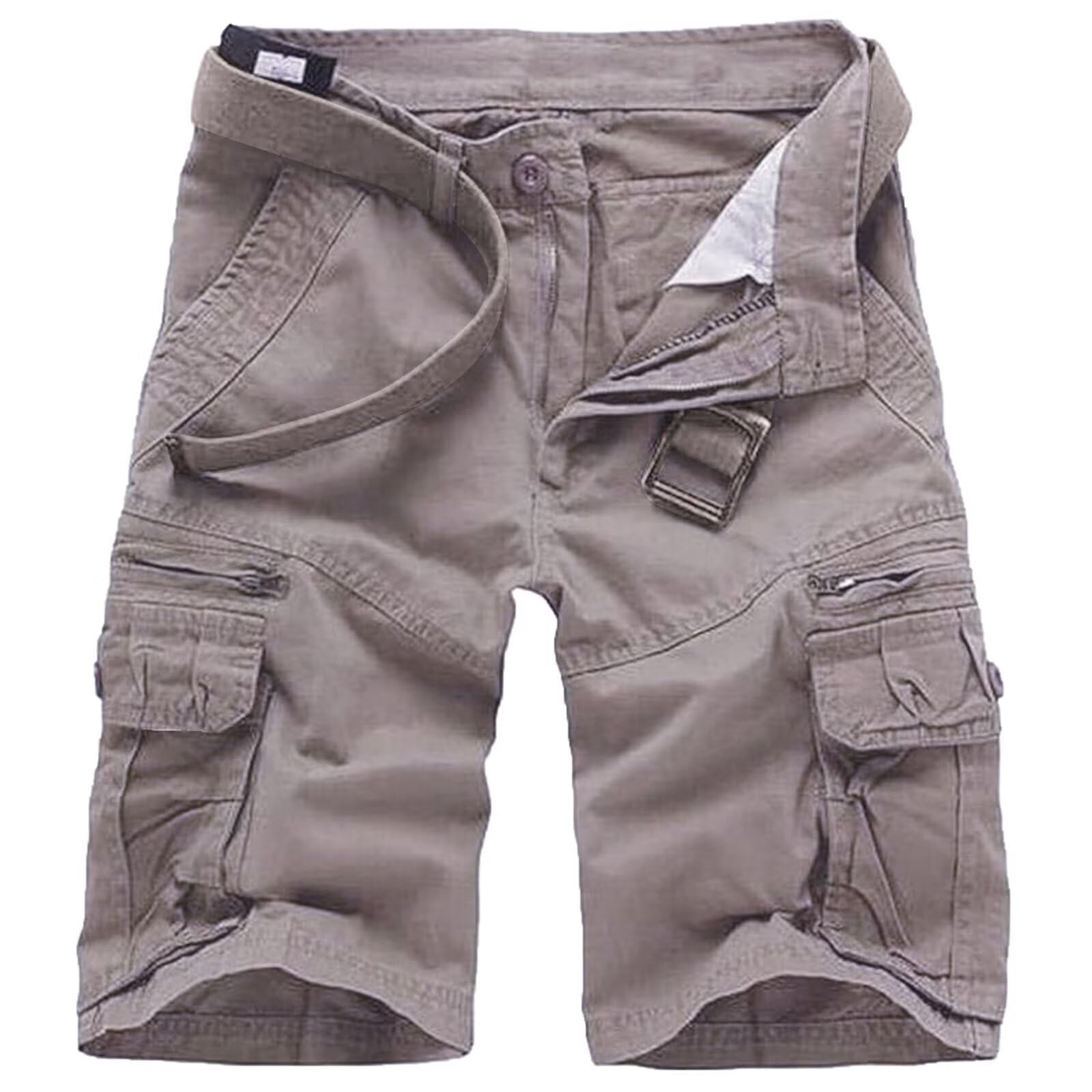Men's Cargo Shorts Relaxed Fit, Cotton Twill Work Shorts, Outdoor Lightweight Casual Shorts for Men with Pockets