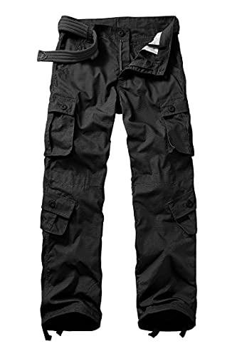 Men's Outdoor Hiking Pants, Tactical Pants Lightweight Casual Work Ripstop Cargo Pants for Men with Pockets