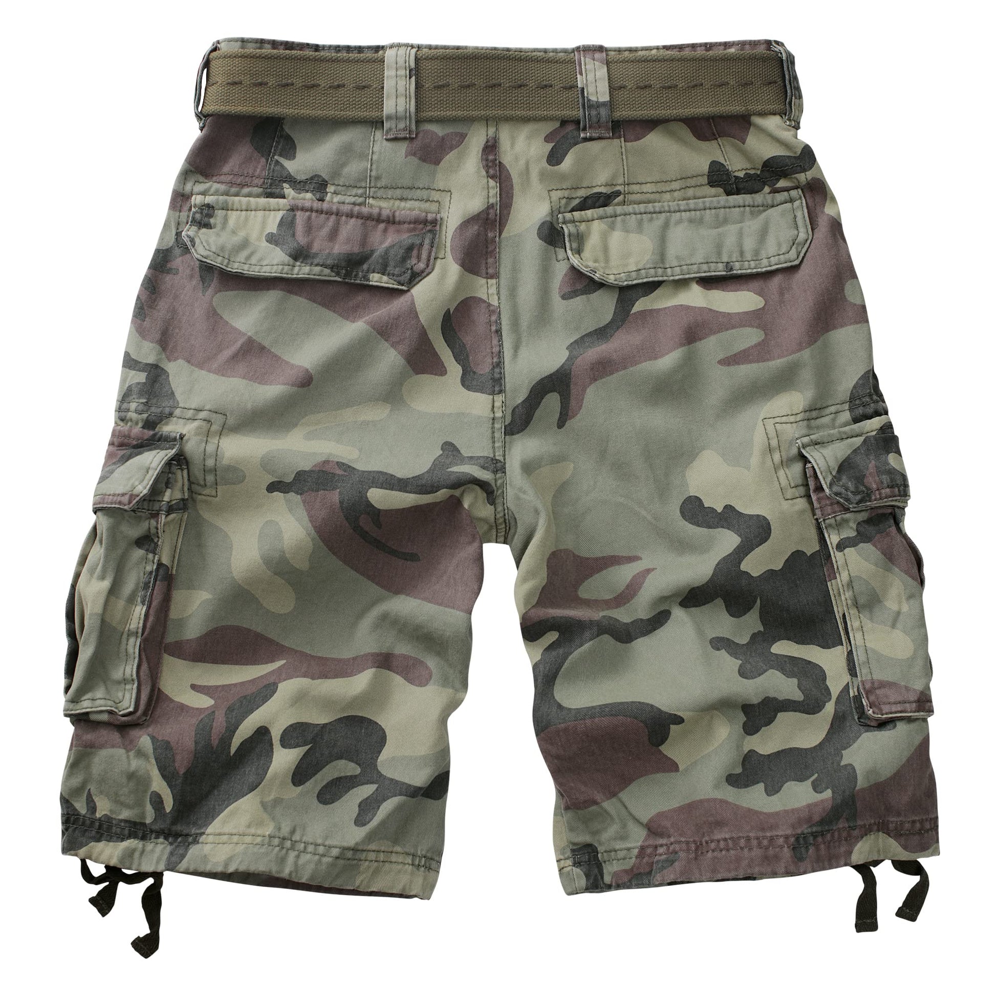 Mens Cargo Shorts Relaxed Fit Camo Casual Shorts Multi-Pocket Work Shorts with Pockets 11" Inseam