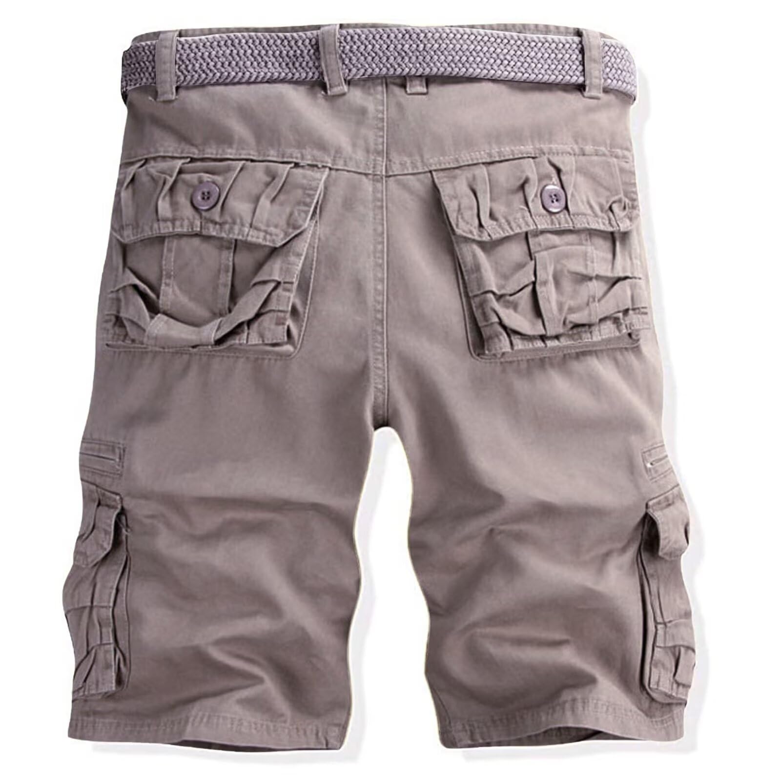 Men's Cargo Shorts Relaxed Fit, Cotton Twill Work Shorts, Outdoor Lightweight Casual Shorts for Men with Pockets