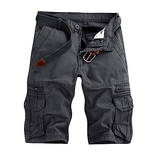 Men's Cargo Shorts Relaxed Fit, Cotton Twill Work Shorts, Outdoor Lightweight Casual Shorts for Men with Pockets