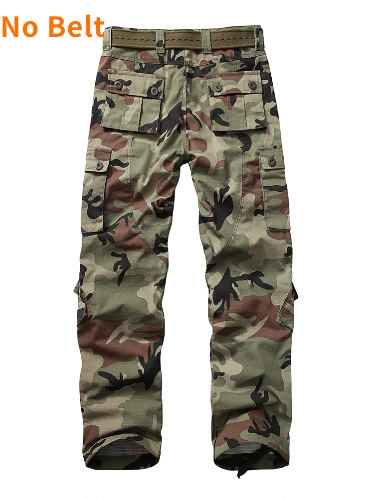 Men's Outdoor Hiking Pants, Tactical Pants Lightweight Casual Work Ripstop Cargo Pants for Men with Pockets