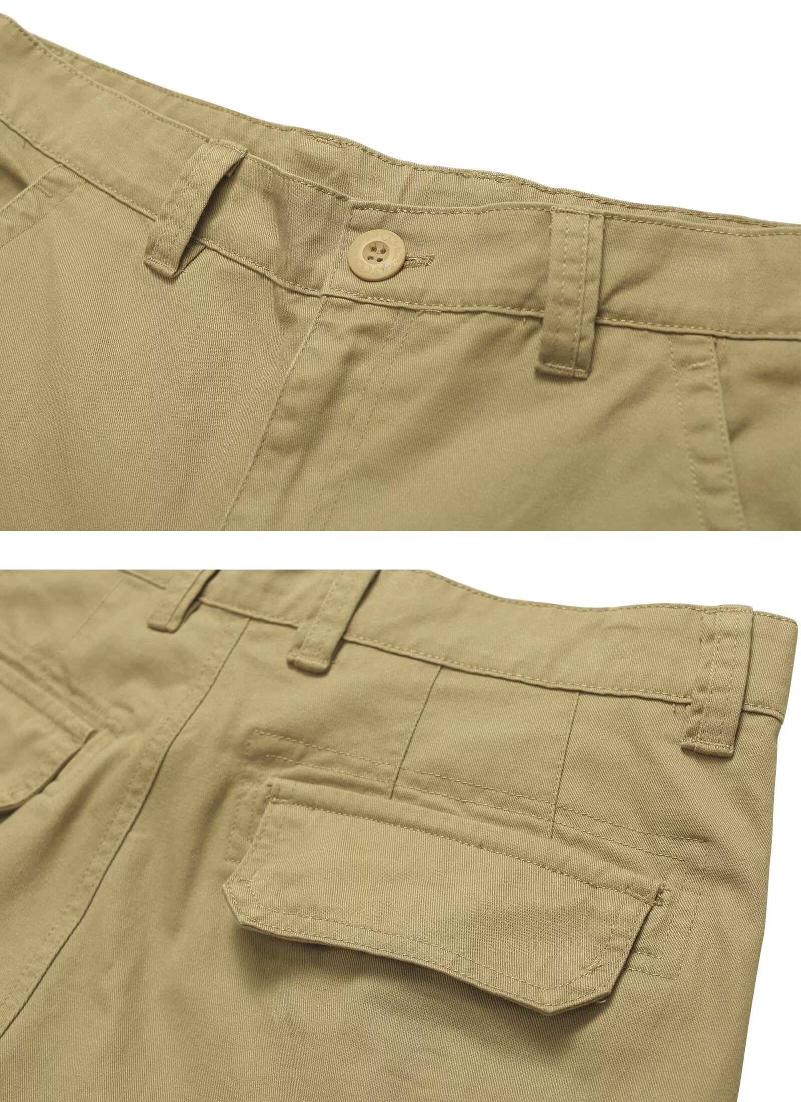 Mens Cargo Shorts Relaxed Fit Camo Casual Shorts Multi-Pocket Work Shorts with Pockets 11" Inseam