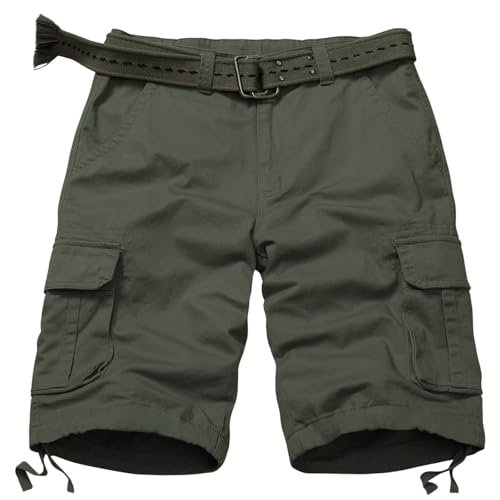 Mens Cargo Shorts Relaxed Fit Camo Casual Shorts Multi-Pocket Work Shorts with Pockets 11" Inseam