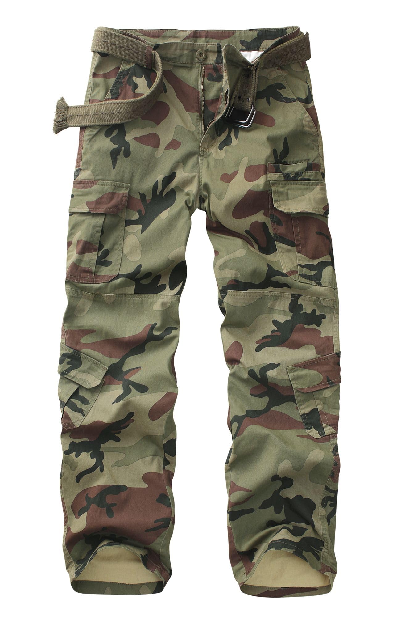Hiking Pants Men Camo Cargo Pants Outdoor Construction Work Pants with Multi Pocket