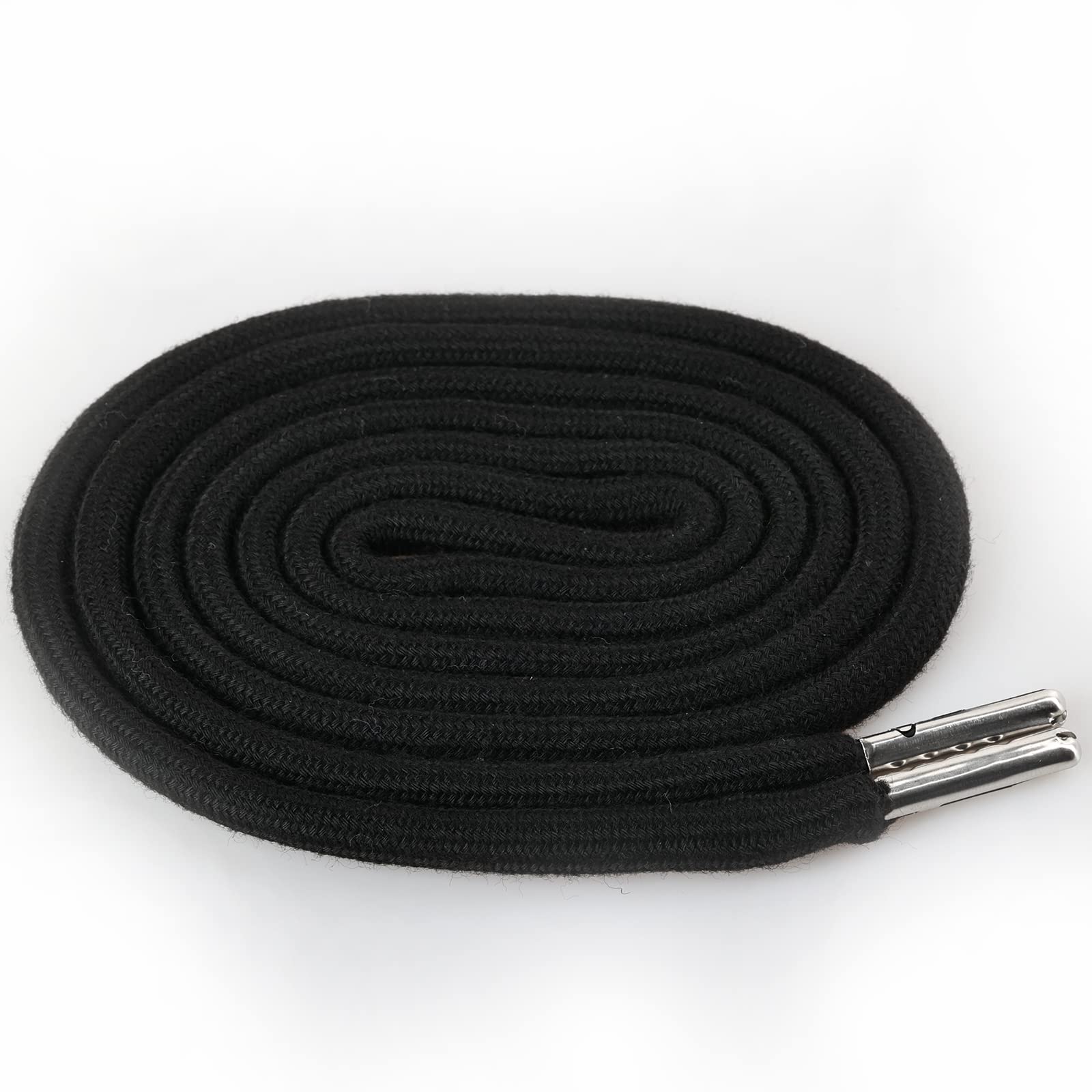 4 Pieces 53 Inches Drawstring Cords Replacement Drawstrings with Easy Threader for Sweatpants Shorts Pants Hoodies (Black, White)