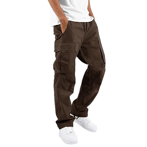 LYRXXX Men's Casual Cargo Pants Hiking Pants Workout Joggers Sweatpants for Men
