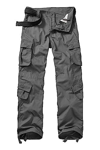 Men's Outdoor Hiking Pants, Tactical Pants Lightweight Casual Work Ripstop Cargo Pants for Men with Pockets