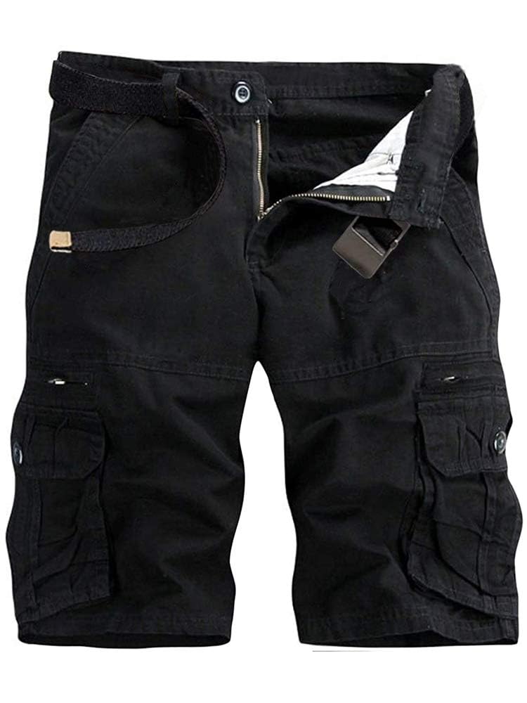Men's Cargo Shorts Relaxed Fit, Cotton Twill Work Shorts, Outdoor Lightweight Casual Shorts for Men with Pockets
