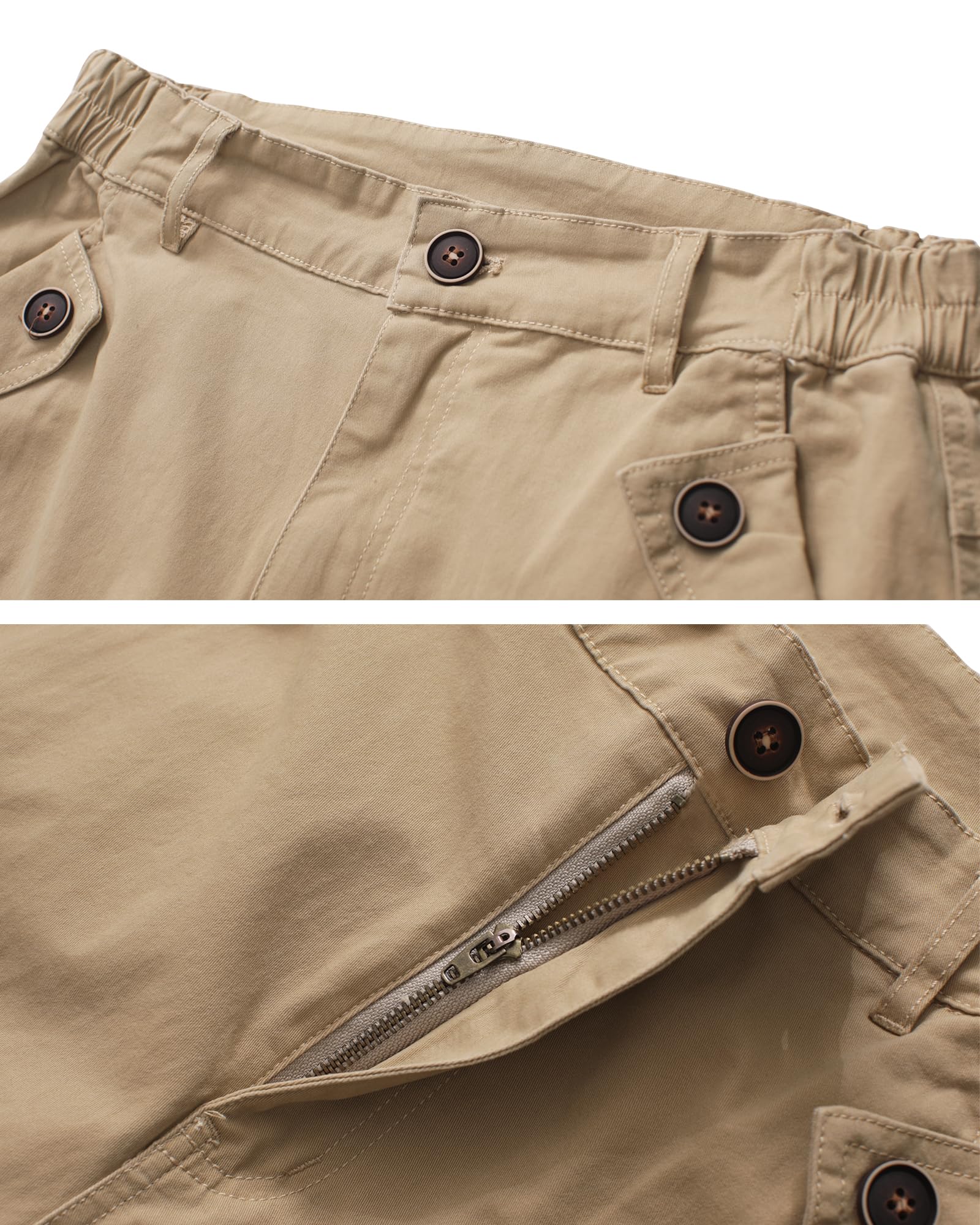 Womens Hiking Shorts, Bermuda Cargo Shorts, 10" Casual Summer Jorts Y2K Shorts with Multi Pockets