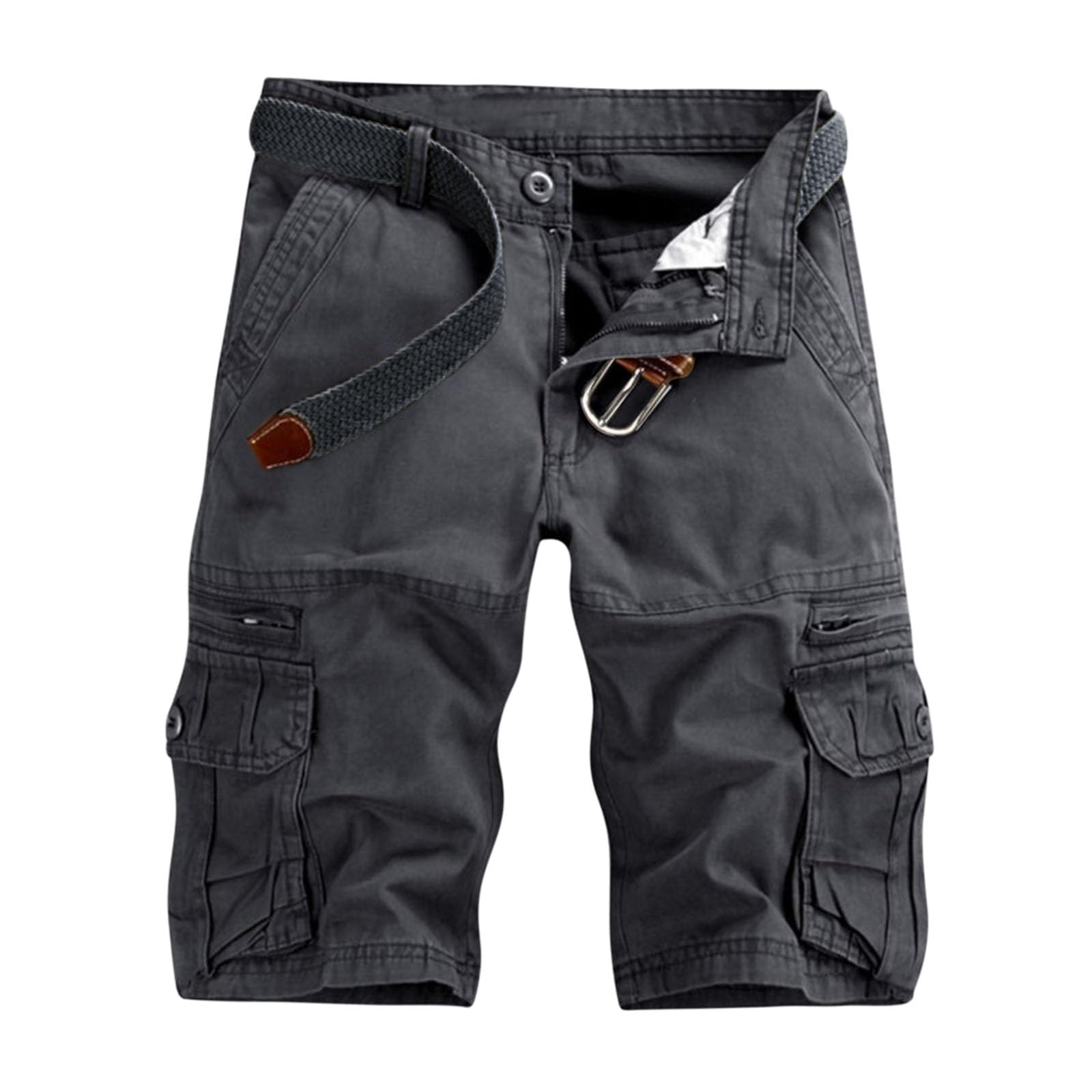 Men's Cargo Shorts Relaxed Fit, Cotton Twill Work Shorts, Outdoor Lightweight Casual Shorts for Men with Pockets
