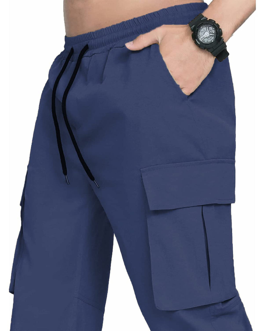 LYRXXX Men's Casual Cargo Pants Hiking Pants Workout Joggers Sweatpants for Men