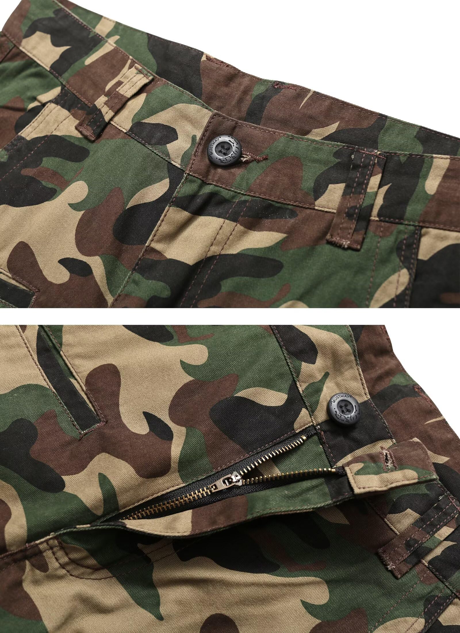 Men's Cargo Pants, Casual Outdoor Camo Pants, Relaxed Fit Work Pants with Multi Pockets